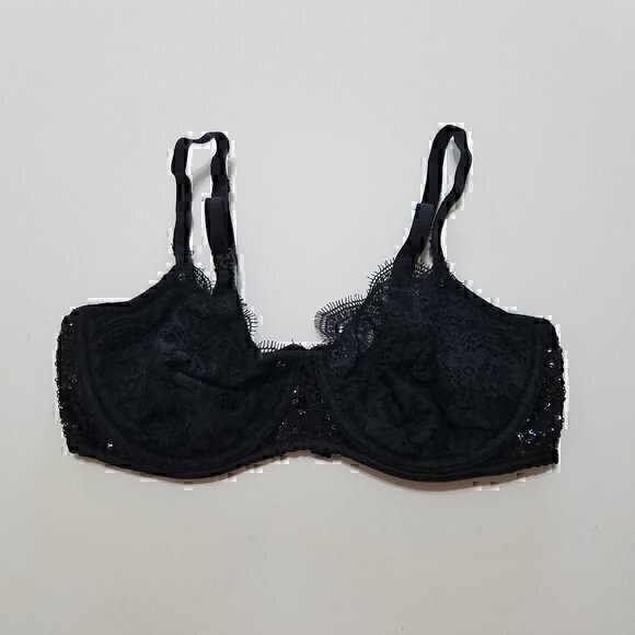 Victoria's Secret Dream Angels Push-Up Without Padding Lace Sequins Bra Size 34D - Picture 1 of 10